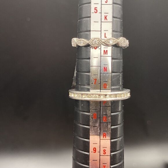 Sterling silver 925 Cz rings one channel set eternity band one filigree style - Picture 8 of 8